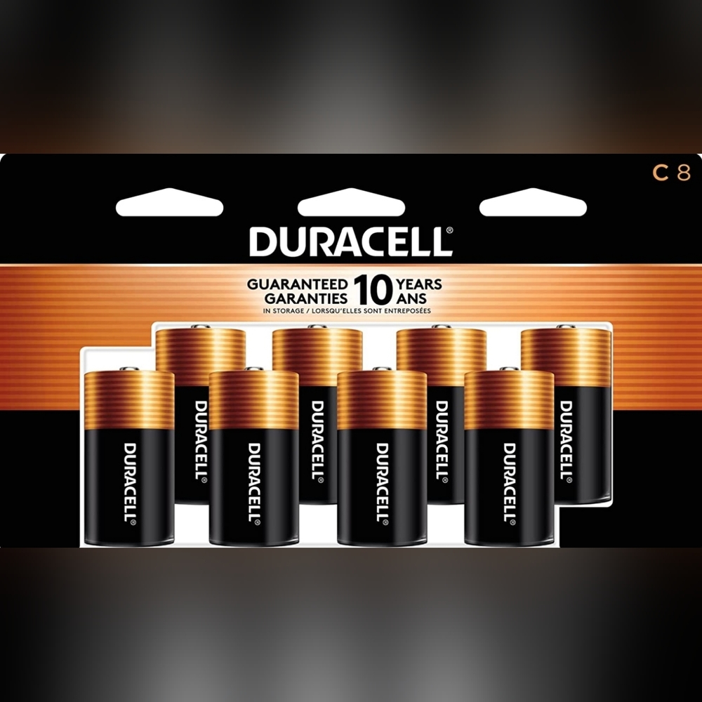 Duracell CopperTop C Alkaline Batteries, Long Lasting All-Purpose 8 Count Pack